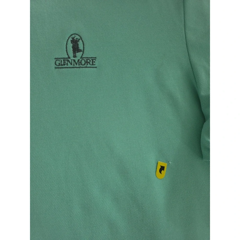Adidas‎ Golf Mens XL Climacool Polo Shirt Mint Green Glenmore Logo Short Sleeve